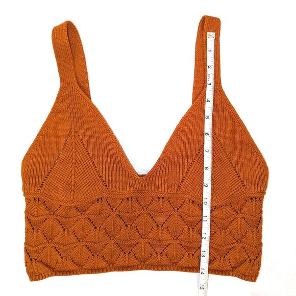 Intimately Free People | Favorite Swit Brami Crochet Crop Top in Rust | Medium - Picture 10 of 11